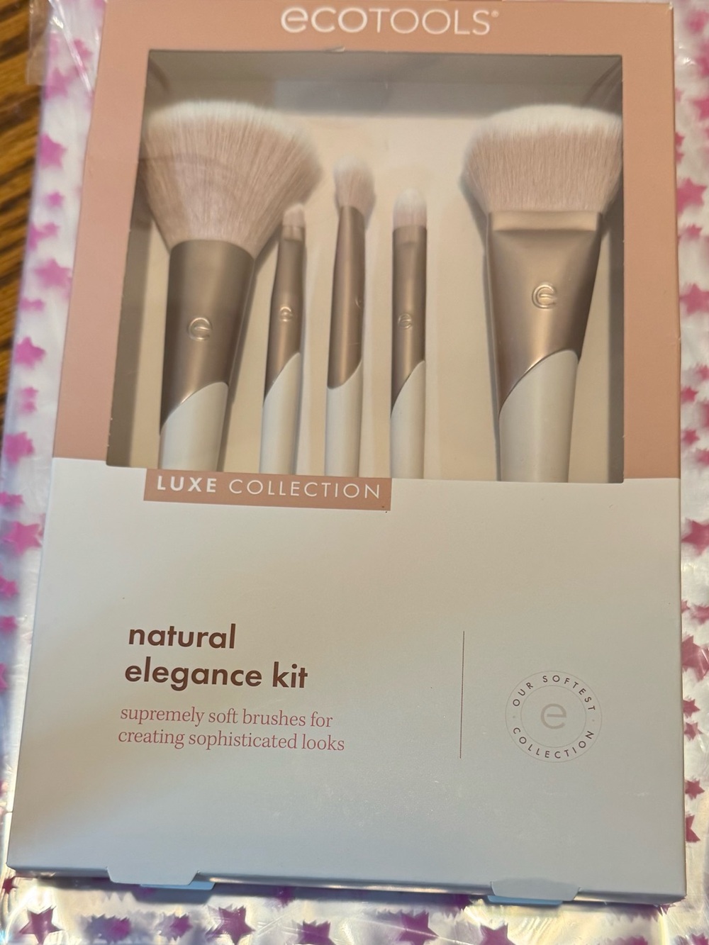ecotools Luxe Natural Elegance Brush Set - Blush & Champagne